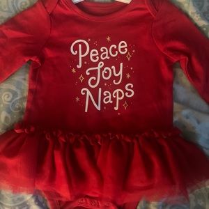 christmas baby girl onesie with tutu